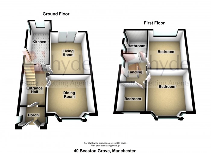 Floorplans For Beeston Grove, Whitefield, Manchester, M45 6UF