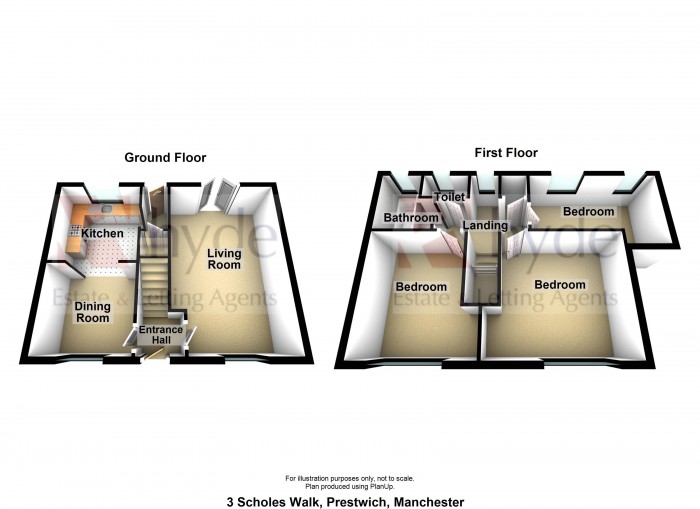 Floorplans For Scholes Walk, Prestwich, Manchester, M25 0AZ