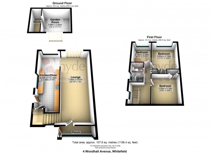 Floorplans For Woodhall Avenue, Whitefield, Manchester, M45 7QF