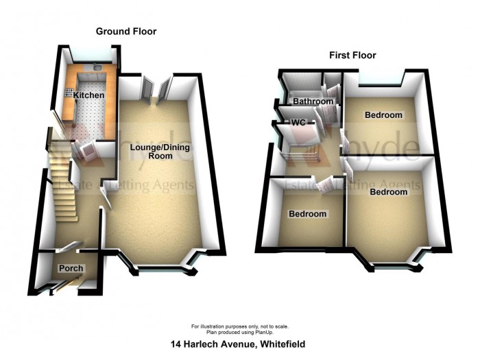 Floorplans For Harlech Avenue, Whitefield, Manchester