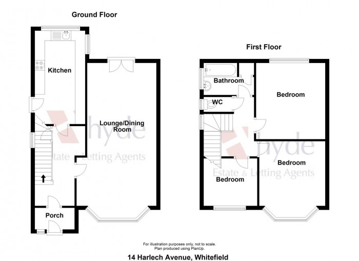 Floorplans For Harlech Avenue, Whitefield, Manchester