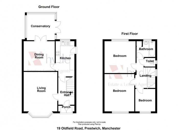 Floorplans For Oldfield Road, Prestwich, Manchester