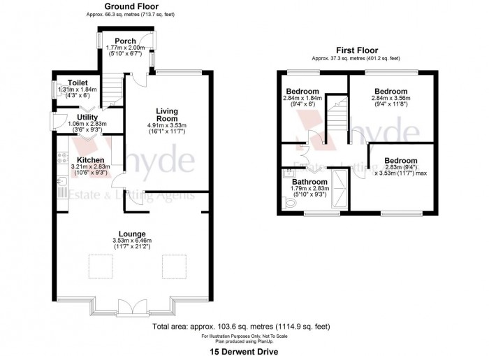Floorplans For Derwent Avenue, Whitefield, Manchester