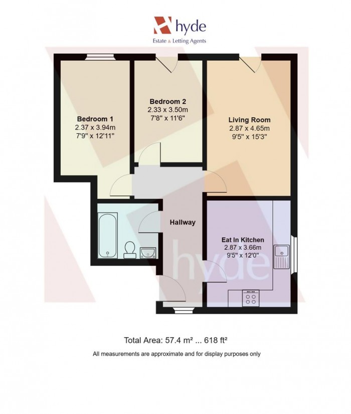 Floorplans For Hartshill House, St. Andrews Square, Stoke-On-Trent