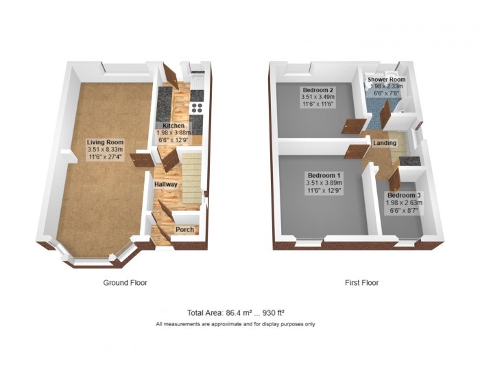 Floorplans For Milton Road, Prestwich, Manchester