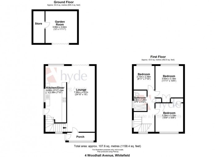 Floorplans For Woodhall Avenue, Whitefield, Manchester