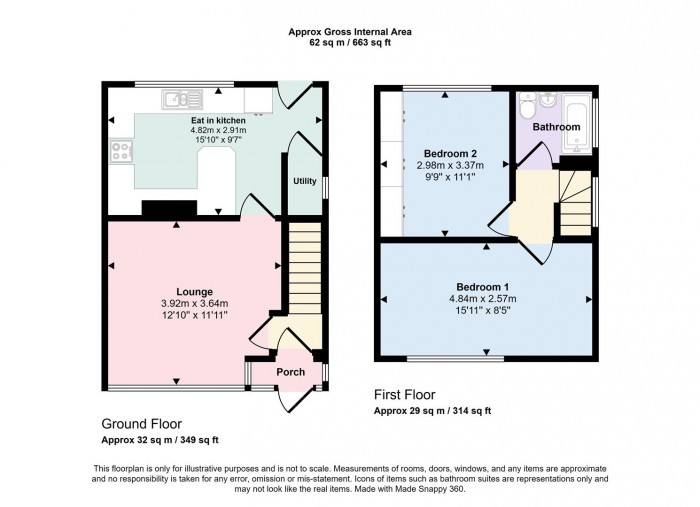 Floorplans For Wordsworth Road, Reddish, Stockport