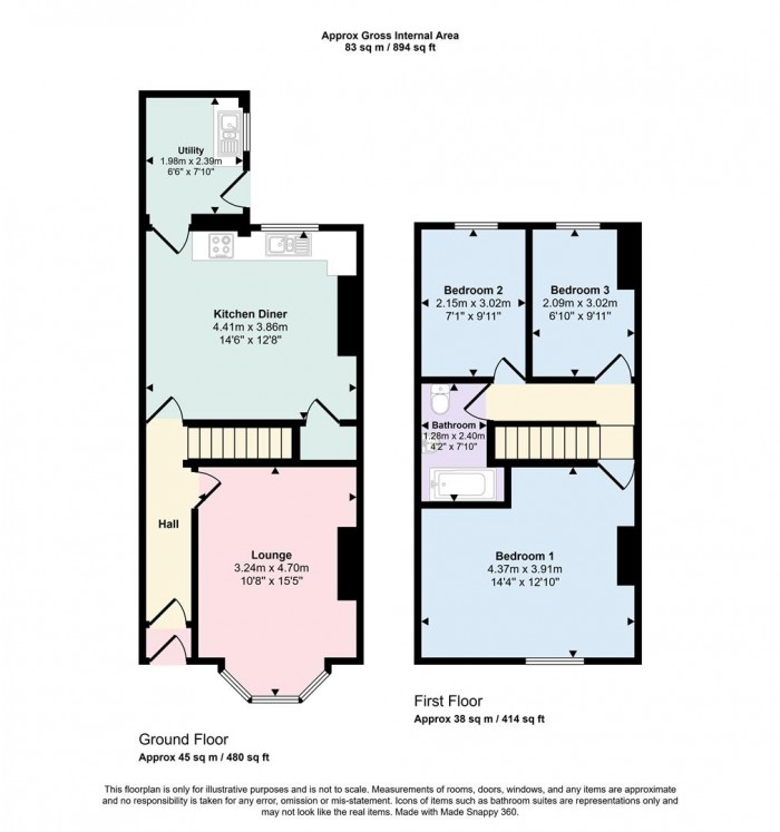 Floorplans For Milton Road, Prestwich, Manchester