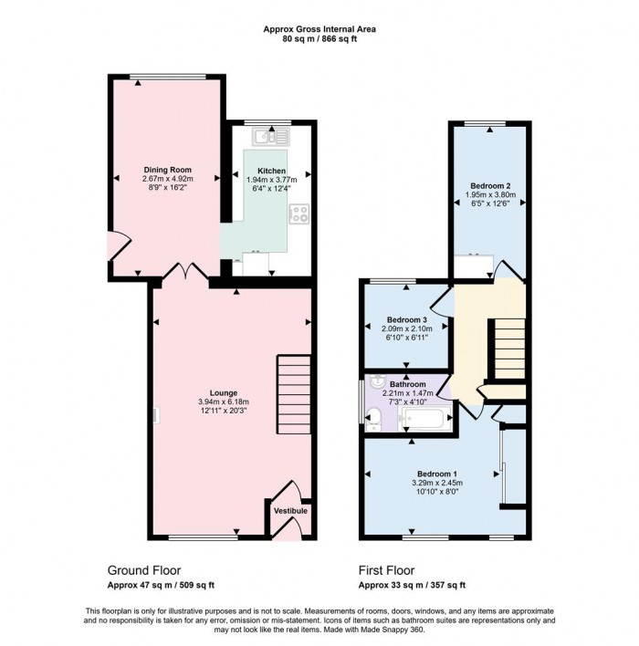 Floorplans For Canterbury Drive, Prestwich, Manchester
