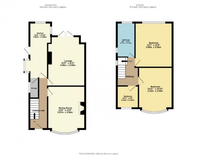 Floorplans For Holyrood Grove, Prestwich, Manchester