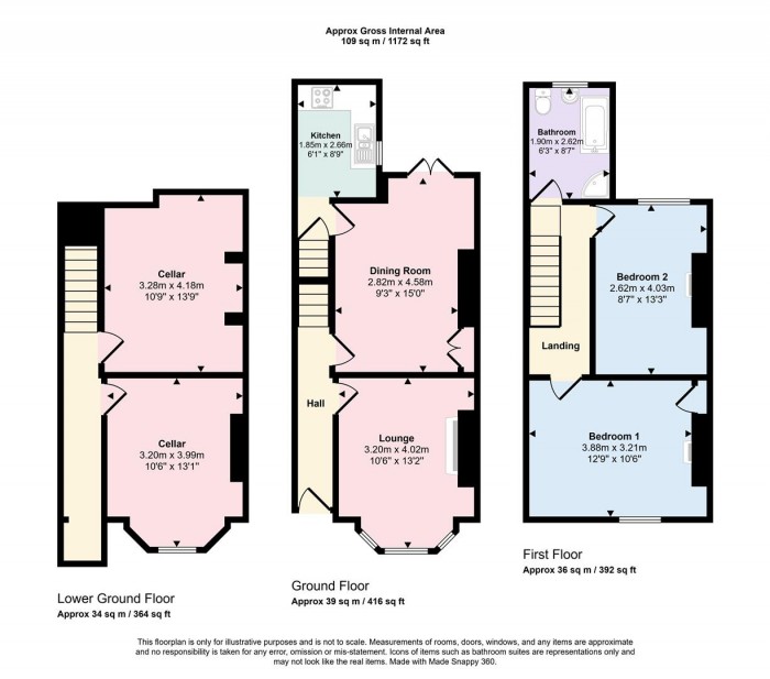 Floorplans For Egerton Street, Prestwich, Manchester