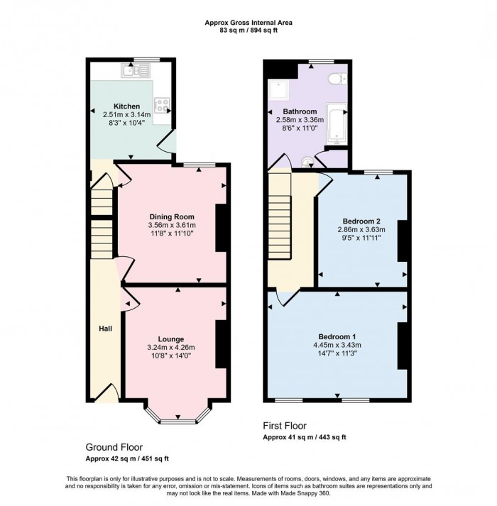 Floorplans For 26 Heywood Road, Sale, M33 3WB